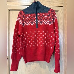 Everest Designs Merino Wool Pullover Quarter Zip Sweater / medium